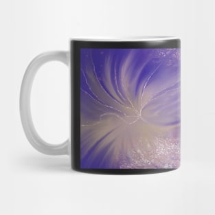 Blue with metallic lines - abstract Mug